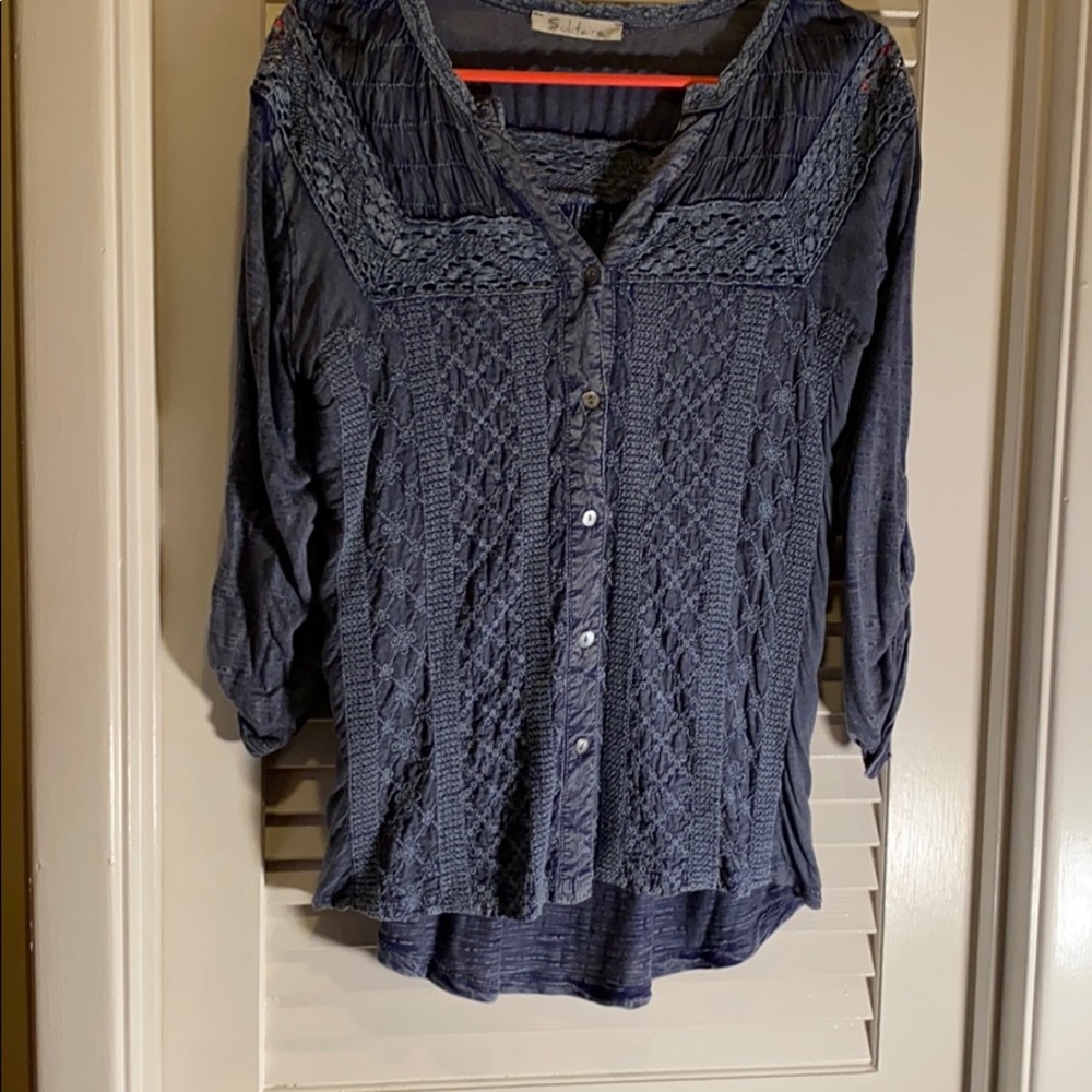 Dressy blue blouse
